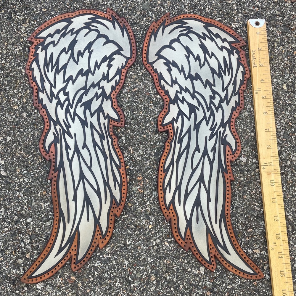 Meticulously handcrafted leather wings for your favorite jacket